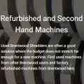 second hand and refurbished shredder equipment